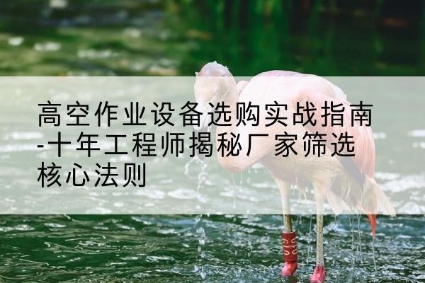 新都剪叉式升降机厂家-高空作业设备选购实战指南-十年工程师揭秘厂家筛选核心法则