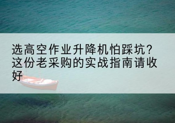 新都高空作业升降机厂家推荐-选高空作业升降机怕踩坑？这份老采购的实战指南请收好